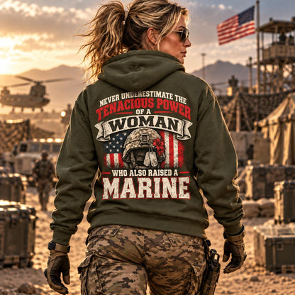 Never Underestimate the Power of a Marine Mom T-Shirt – Proud USMC Mother Shirt, Military Family Pride Tee, Patriotic Marine Mom Gift #Y1Y