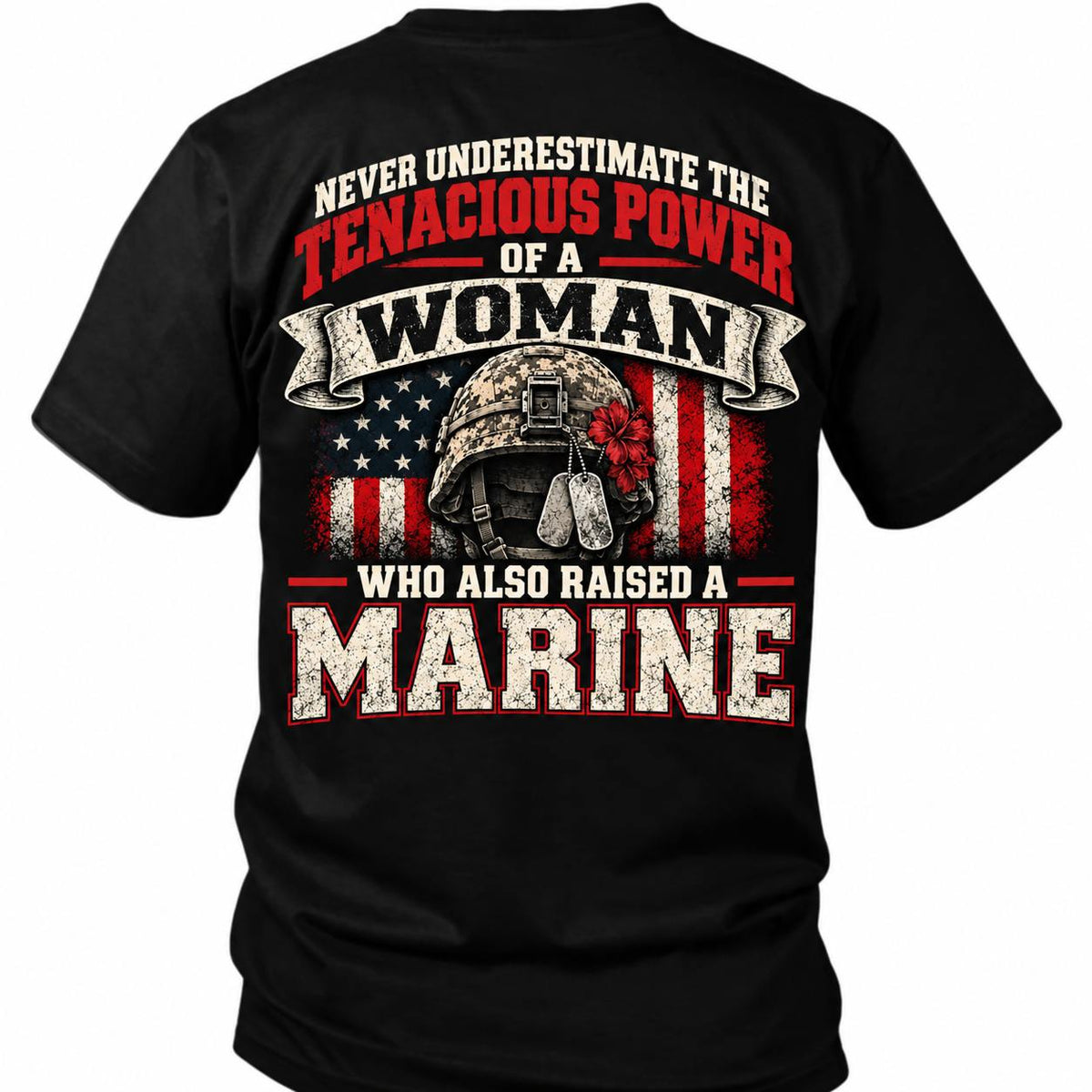 Never Underestimate the Power of a Marine Mom T-Shirt – Proud USMC Mother Shirt, Military Family Pride Tee, Patriotic Marine Mom Gift #Y1Y